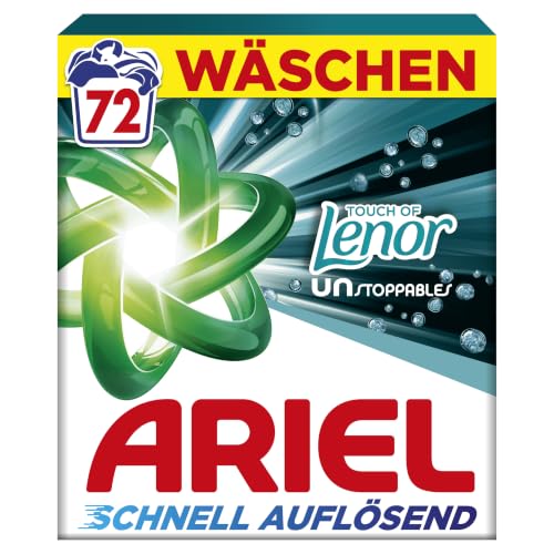 Ariel Pulverwaschmittel Touch of Lenor Unstoppables, 72 Wäschen