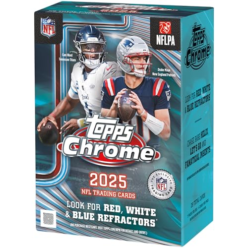2025 Topps Chrome Football – werkseitig versiegelt – Value Box