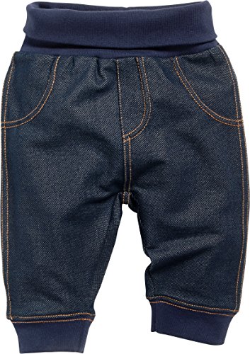 Schnizler Baby-Unisex Sweat-Hose Jeans-Optik Jogginghose, Blau (Blau 7), 18-24 monate (Herstellergröße:92)