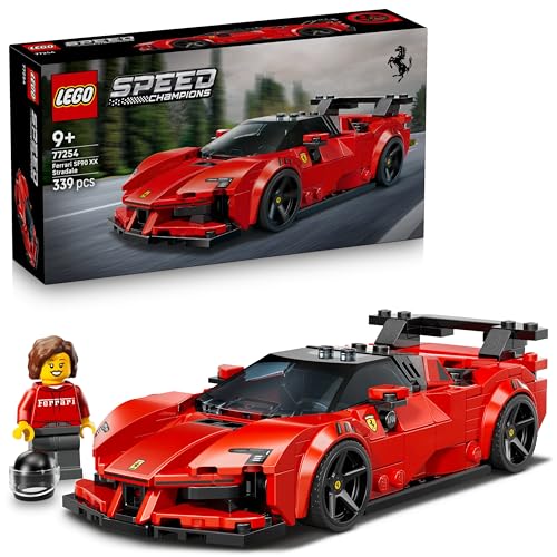 LEGO Speed Champions Ferrari SF90 XX Stradale Sportwagen 77254 | Spielzeug ab 9 Jahren für Jungen, Modellbau mit sammelbarer Fahrer Minifigur, Motorsport Fans, Geschenk für Kinder, 339 Teile