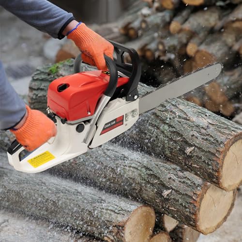 Gasbetriebene Kettensäge, 52CC Benzin-Kettensäge, Kettensäge Schneiden Holz Gas Sägen, Kettensäge Set
