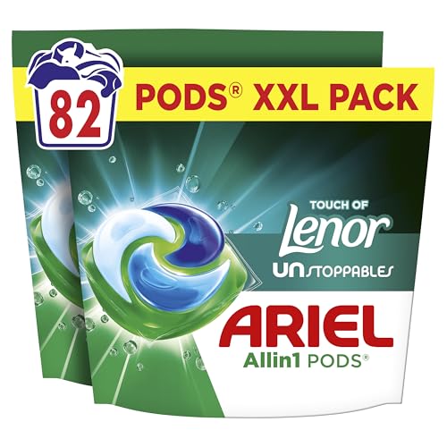 Ariel Allin1 PODS, Flüssigwaschmittelkapseln 82 Wäschen, Touch Of Lenor Unstoppables, Tiefenreinigung für lang anhaltende Frische