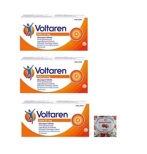 Voltaren Dolo Schmerztabletten Set mit 3 x 20 Tabletten inkl. Granatapfel Handseife von Apotheken-Express