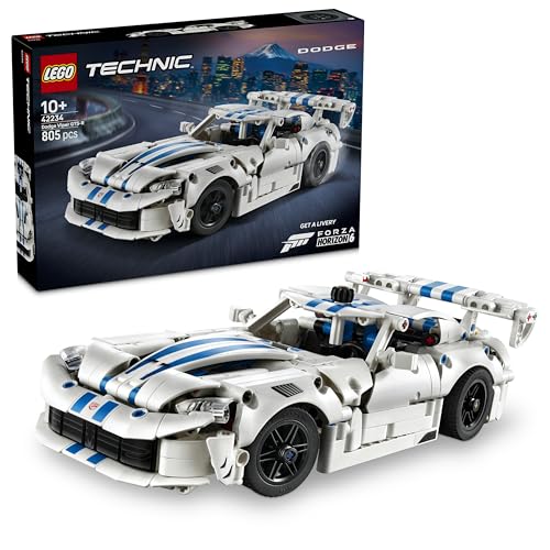LEGO Technic Dodge Viper GTS-R Sportwagen - Bauset - Rennauto mit Lenkung, V10-Kolbenmotor und aufklappbaren Türen - Geburtstagsgeschenk für Kinder ab 10 Jahren - 42234