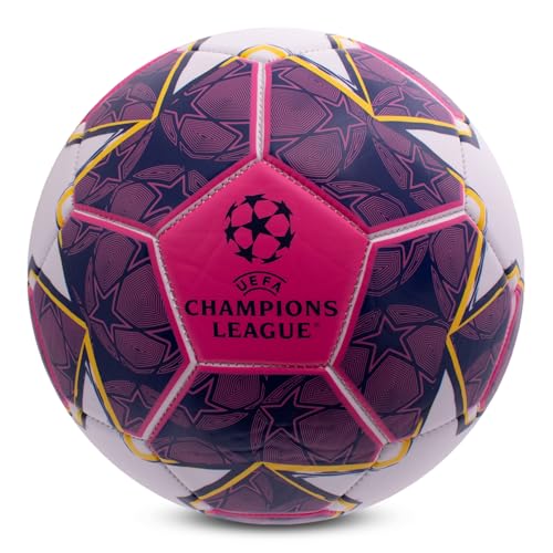 Hy-Pro UEFA Champions League Fußball Größe 5 – Offiziell lizenziert, Trainings- & Matchball, Fan-Merchandise, Sammlerstück, Geschenkidee, Lila/Blau