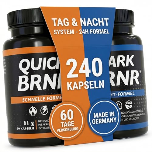 QUICK + DARK BRNR Stoffwechsel Tag&Nacht 24h Paket, 240 Kapseln