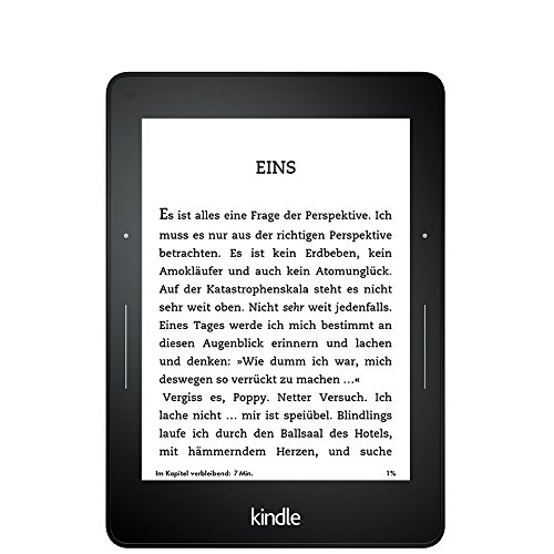 Kindle Voyage 3G, Zertifiziert und generalüberholt, 15,2 cm (6 Zoll) hochauflösendes Display (300 ppi) mit integriertem intelligenten Frontlicht, PagePress-Sensoren, Gratis 3G + WLAN
