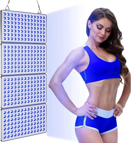 Bräunungsgeräte 48W Bräunungslampe für Zuhause, Bräunungslicht Gesichtsbräunung Tageslicht Faltbares Seinstellbares Ständer Und Aufhängbare Haken mit 364 LEDs für Gesicht und Körper (Silber)