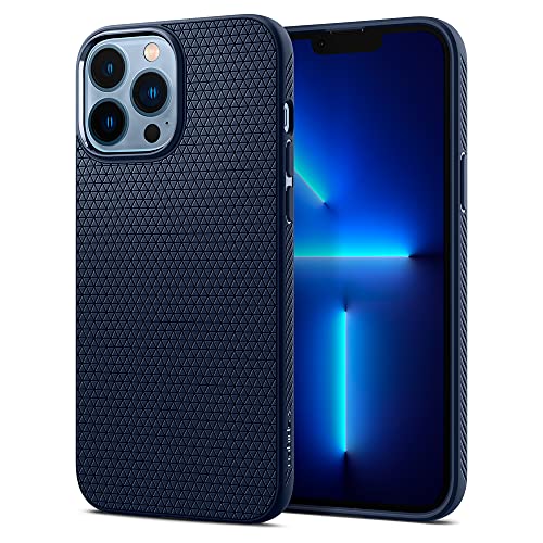 Spigen Liquid Air Hülle Kompatibel mit iPhone 13 Pro Max -Navy Blue