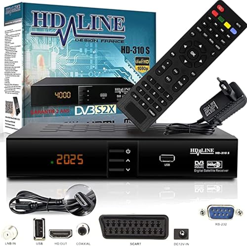 Hd-line 310 Satelliten Receiver Full HD Digitaler DVBS-S2 Receiver Satelliten Resiver für HDTV Sat Receiver TV HDMI