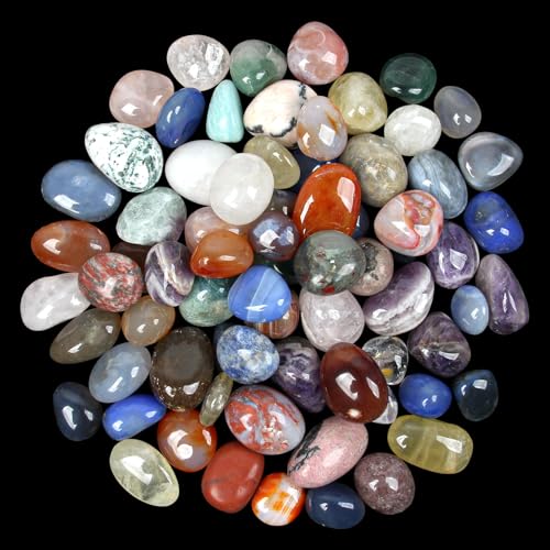 900g Edelstein Set | 2-3 cm Natürliche Trommelsteine | Bunte Mischung