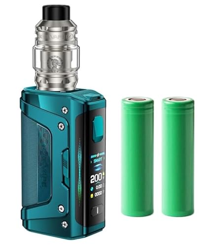 Aegis Legend 5 E-Zigaretten Set, 200W Akkuträger, 5,5ml Z Subohm Verdampfer Tank + 2x Akku (Dunkelgrün)