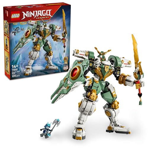LEGO NINJAGO 15-jähriges Jubiläum: Lloyds Titan-Mech - Ninja Action Spielzeug mit sammelbarer Minifigur, Schild und Schwert - nostalgisches Geschenk für Jungen ab 14 Jahren und erwachsene Fans - 71860