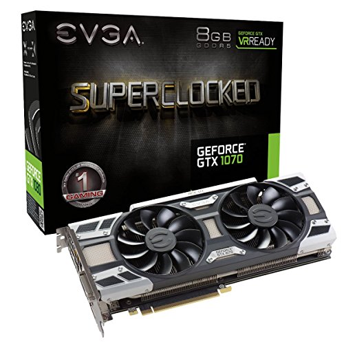 EVGA GeForce GTX 1070 SC Gaming ACX 3.0 Grafikkarte 08G-P4-6173-KR (Zertifiziert generalüberholt) Real Boost Clock: 1784 MHz