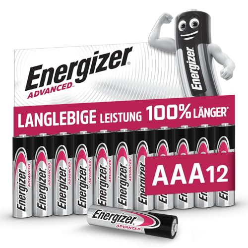 Energizer Advanced - AAA Batterien (12 Stück) - 1,5V Alkali-Batterien