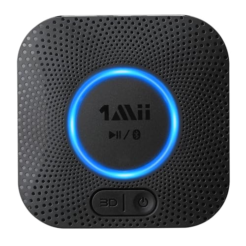 1Mii B06 Plus Bluetooth HiFi Empfänger, Drahtloser Audio Adapter, aptX HD aptX-Adaptive Bluetooth 5.3 Receiver mit 3D Surround arbeitet mit Smartphones und Tablets für Stereoanlage Lautsprecher