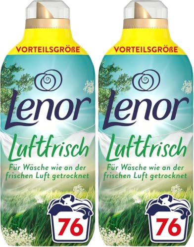 Lenor Luftfrisch Weichspüler Landwiese 76 Waschladungen – Für Wäsche Wie An Der Frischen Luft Getrocknet (Packung mit 2)