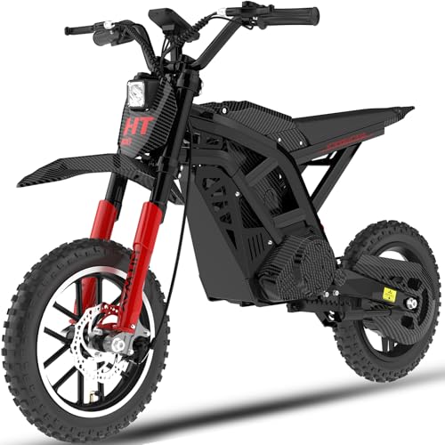 HITWAY Elektro Motorrad Kinder, Elektromotorrad mit 36V 10.4Ah Batterie, 10/15/25 KMH Geschwindigkeitsmodus, 35-60 km Reichweite, 14 Zoll Luftreifen, doppelte Stoßdämpfung, Motorrad für 8+Jährige