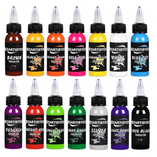 Tattoo Farbe Set – 14 Tattoofarben à 30ml