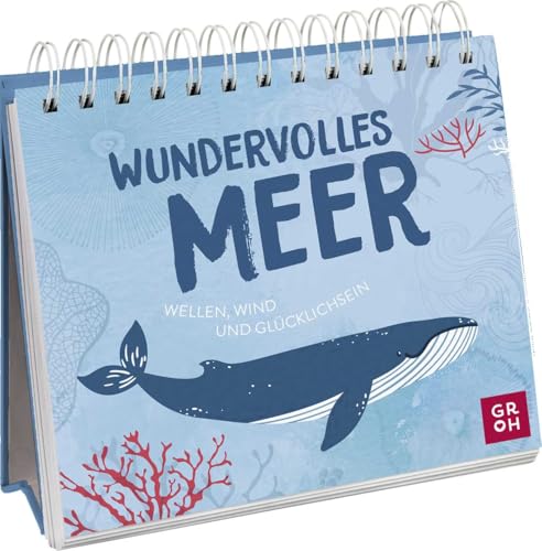 Wundervolles Meer: Wellen, Wind und Glücklichsein | Mini-Tischaufsteller mit Sprüchen, Fun Facts und Illustrationen für Meerfans und Küstenkinder (Geschenke für alle, die das Meer lieben)