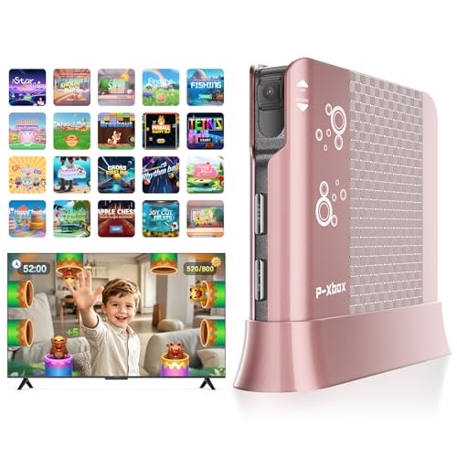 Genmifly Spielkonsole für Kinder mit Bewegungsspielen, Plug & Play TV-Spielkonsole, ideal für Indoor-Bewegung & Familienspaß, Geschenk für Jungen und Mädchen