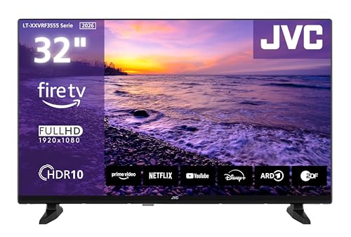 JVC LT-32VRF3555 Fernseher 32 Zoll Fire TV Full HD Smart TV HDR Fernseher mit Alexa Sprachsteuerung, Apple AirPlay und Triple Tuner, LED TV (2026)