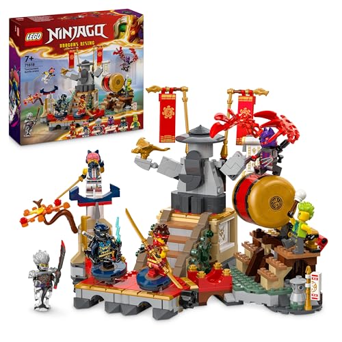 LEGO NINJAGO Turnier-Arena Abenteuer-Spielzeug für Kinder, Ninja-Spielset mit 6 Minifiguren, sammelbares Bauset, Geburtstagsgeschenk für Jungen und Mädchen ab 7 Jahren 71818