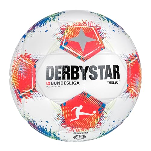 Derbystar Bundesliga Fußball 2025/2026, Offizielles Design, Größe 5 Freizeitball, Kickerball, Präzises Flugverhalten