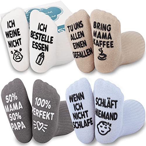 Belloxis Baby Socken 0-12 Monate Geschenk Junge Geschenk Mädchen Stoppersocken Kinder Baby Geschenke zur Geburt 1. Geburtstag Junge Mädchen Neugeborenen Zubehör Neugeborene Rutschsocken Babysocken