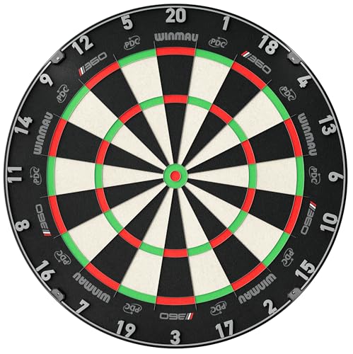 WINMAU Dartscheibe Blade 360 – Triple Core Carbon Steeldartscheibe, volle Rotation, symmetrische Grafik für Profi-Turniere