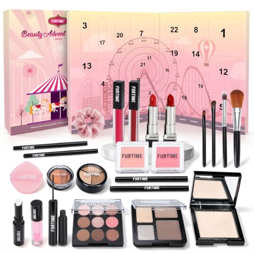 FURTIME Beauty Adventskalender 2026, 24 Hochwertige Make-up und Kosmetik