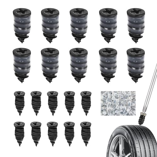YUGUOLAN 20 Stück Tyre Repair Kit, Motorradreifen Reparaturset, Vakuum Reifen Reparatur Nagel, Motorrad Reifen, Für Fahrradflickzeug, Pkw, LKW, Wohnwagen U. Mehr (10S + 10L)