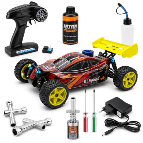 HSP Off-Road Buggy Nitro RC Hochgeschwindigkeits-Verbrenner-RC Auto – VX18 CXP Motor, 2,4 GHz Steuerung, bis zu 60 km/h, 2,5 kg, Robustes Design, ideal für Rennen und Freizeit
