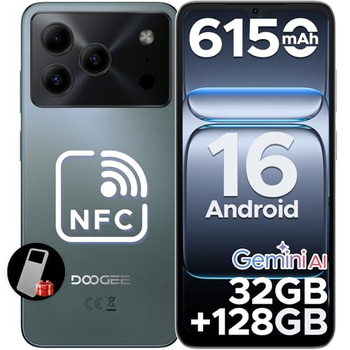 DOOGEE Note 56 Pro AI Android 16 Smartphone Ohne Vertrag, 32GB+128GB/2TB TF, 6150mAh, 6.56