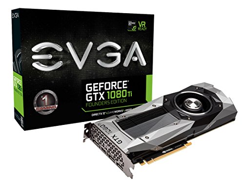 EVGA GeForce GTX 1080 Ti Founders Edition Gaming, 11 GB GDDR5X, LED, DX12 OSD-Unterstützung (PXOC) Grafikkarten 11G-P4-6390-KR