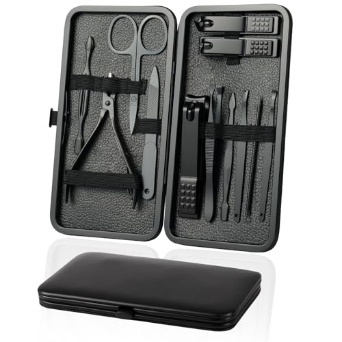 AYBUY Nagelpflegeset, 12-teiliges Nagelset Maniküre Set, Pediküre Nageletui