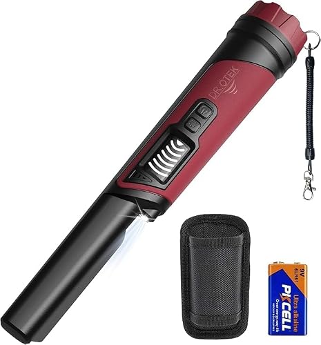 DR.ÖTEK Pinpointer Metalldetektor, IP68 Wasserdicht, 360° Suchen Handheld Pin Pointer mit LCD-Bildschirm, Holster, Innovativer Interferenzunterdrückung, Gummihandgriff für sicheren Halt, rutschfest