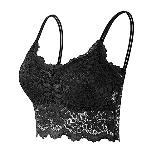 Trägerlos Gepolster BH Bralette Spitze Gepolstert für Damen Push-Up BH Gepolstert Damen Bustier Große Größen Klassische Bequem Stretch Bra Running Bra für Fitness Yoga