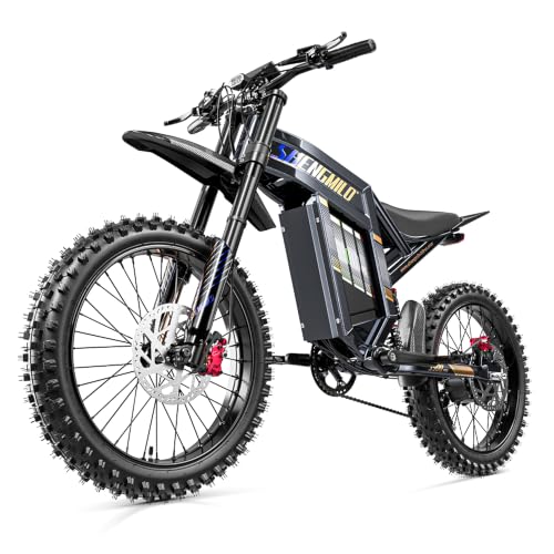 Shengmilo E Bike Herren,S900 Pro,Elektrofahrrad 19“ Zoll Fat Tire E-Mountainbike Vollfederung E-Bike 60V 35Ah Akku 7 Gang Schaltwerk Elektrisches Fahrrad mit 150NM