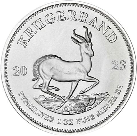 Silbermünze 1 Unze, 2023, AnlageMünzen, incl Münzkapsel, Neuware (Krügerrand)