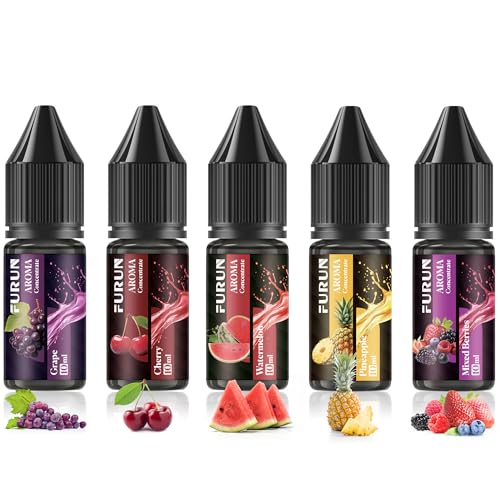 FURUN Aromakonzentrat 5x10ml Hochdosiertes Lebensmittelaroma, einfaches mischen, zum Kochen zum Backen, in Lebensmitteln & Getränken