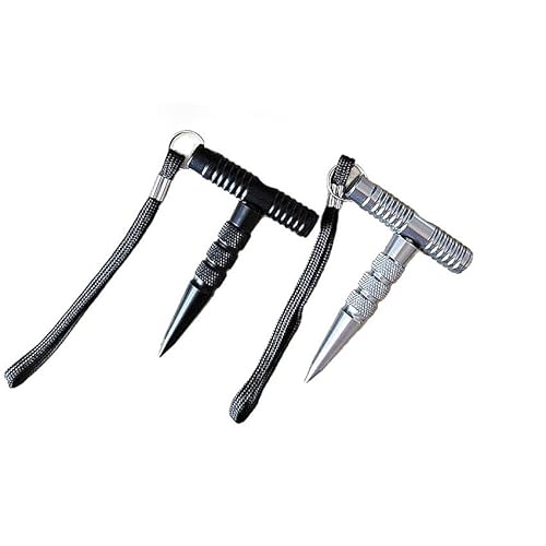 Selbstverteidigungs Waffen Legal,Survival Tactical Pen Defense Keychain,Kubotan Selbstverteidigung Schlüsselanhänger Selbstverteidigung,Verteidigungs Waffen für Frauen Tactical Pen(schwarz und silber)