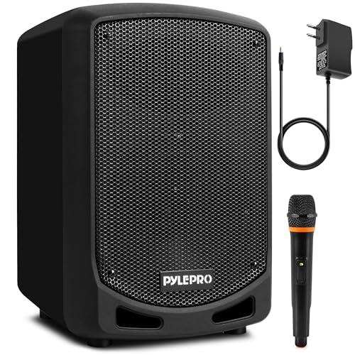 Pyle PA Musikbox, Partybox, Tragbare Karaoke Maschine mit Mikrofon, Party Lautsprecher mit Bluetooth, Sound Anlage 6,5'' Subwoofer, PA Anlage Komplettset, Karaoke Set LED-Akku-Anzeige, MP3/USB/SD 600W