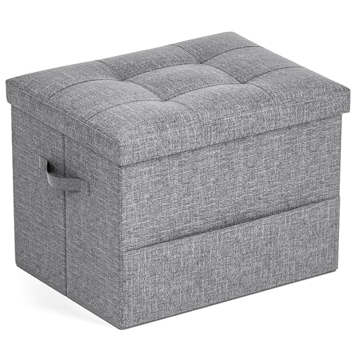 Dayacoco Sitzhocker mit Stauraum, 43x33x33cm klappbare Sitzbank, bis 150 kg