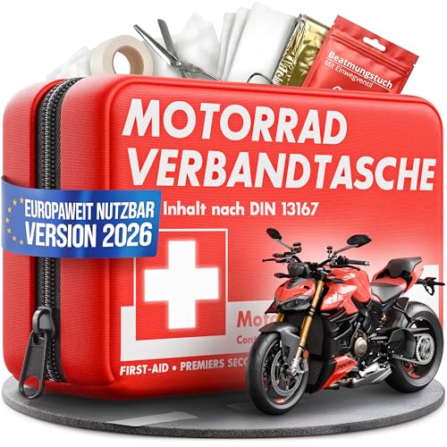 HELDENWERK® Erste Hilfe Set Motorrad Norm 2026 DIN 13167 StVZO konform