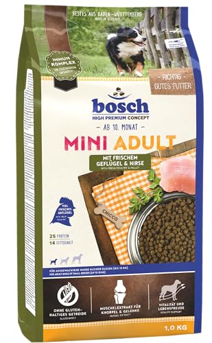Bosch HPC Mini Adult Hundefutter trocken Geflügel & Hirse Lamm & Reis 3 kg