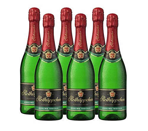 Rotkäppchen Sekt Flaschengärung Riesling trocken 6er Set (6 x 0,75l) – Premiumsekt deutscher Weine – perfekt zum Anstoßen/ besondere Momente/Geburtstage/ als Geschenk/ Mitbringsel