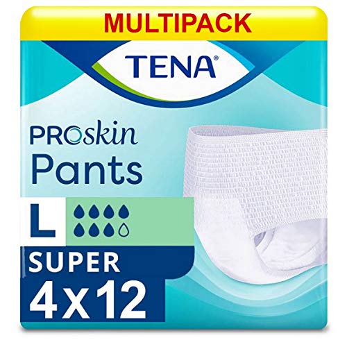 Tena Pants Super Large für starke Blasenschwäche, 12 Stück, 4er Pack (4 x 12 Stück)