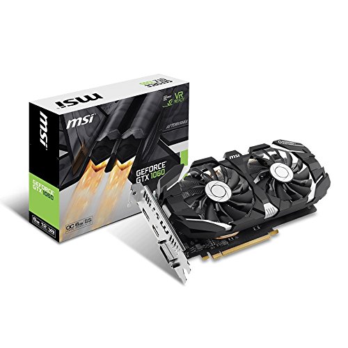 MSI GeForce GTX 1060 6GT OCV1 6GB Nvidia GDDR5 1x HDMI, 1x DP, 1x DL-DVI-D, 2 Slot Afterburner OC, VR Ready, 4K-optimiert, Grafikkarte