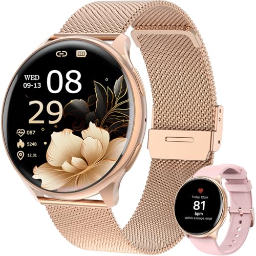 SLOKSFil Smartwatch Damen mit Telefonfunktion, 1.39